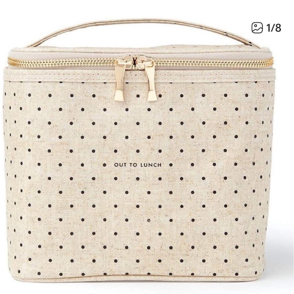 Kate Spade Cream and Black Polka Dot Tote